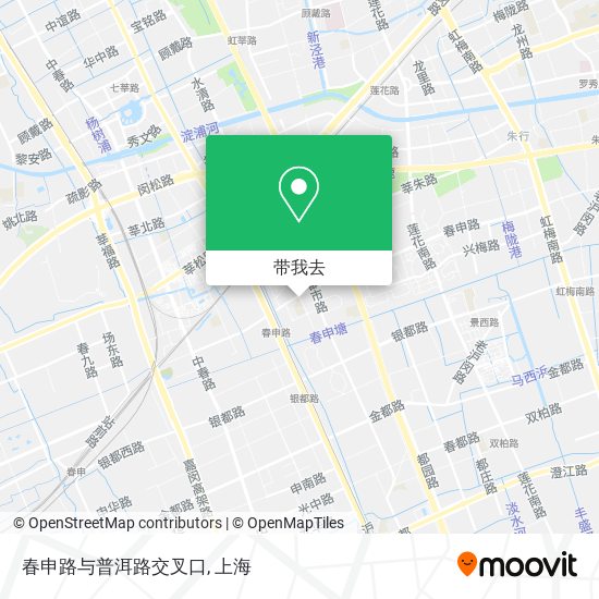 春申路与普洱路交叉口地图