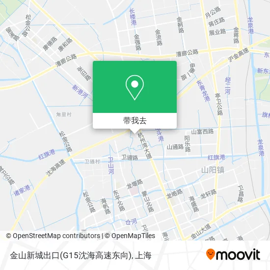金山新城出口(G15沈海高速东向)地图