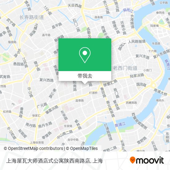 上海屋瓦大师酒店式公寓陕西南路店地图