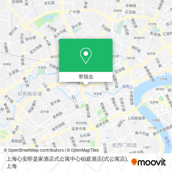 上海心安即是家酒店式公寓中心铂庭酒店(式公寓店)地图