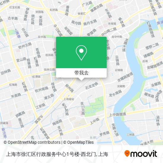 上海市徐汇区行政服务中心1号楼-西北门地图