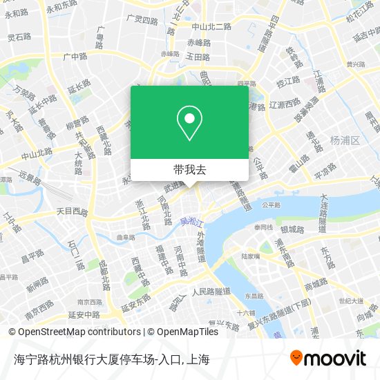 海宁路杭州银行大厦停车场-入口地图