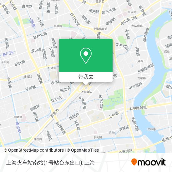 上海火车站南站(1号站台东出口)地图