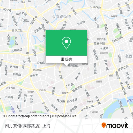 闲月茶馆(高邮路店)地图