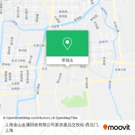 上海金山金属回收有限公司新农废品交投站-西北门地图