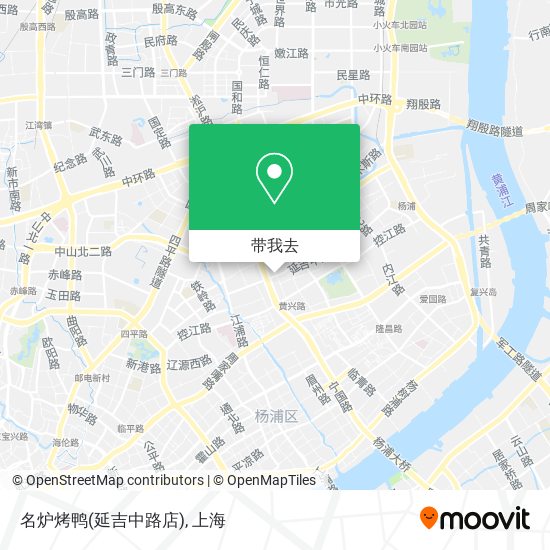 名炉烤鸭(延吉中路店)地图