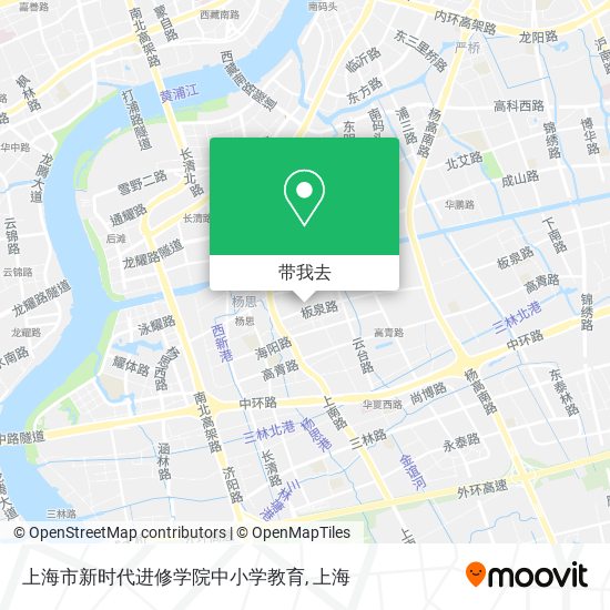 上海市新时代进修学院中小学教育地图