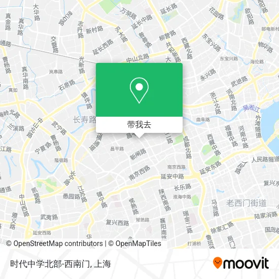 时代中学北部-西南门地图