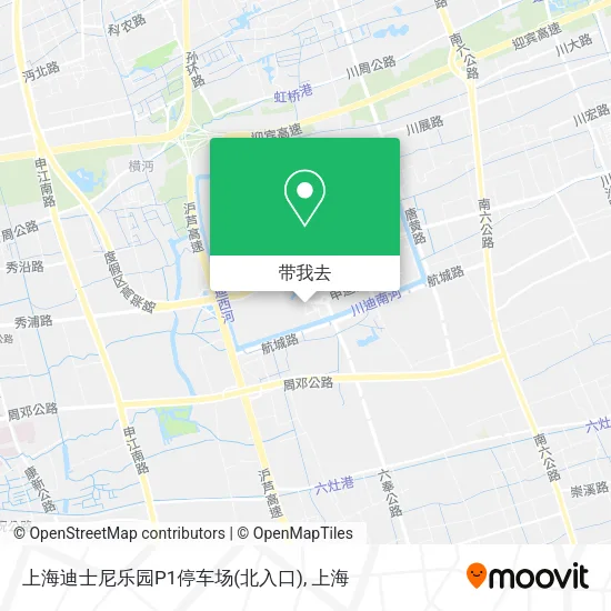 上海迪士尼乐园P1停车场(北入口)地图