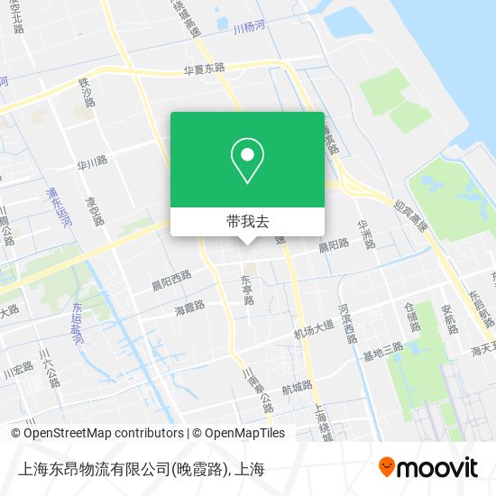 上海东昂物流有限公司(晚霞路)地图