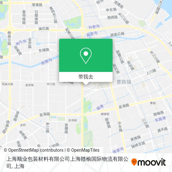 上海顺业包装材料有限公司上海赣榆国际物流有限公司地图