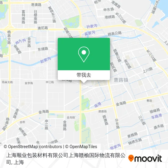 上海顺业包装材料有限公司上海赣榆国际物流有限公司地图