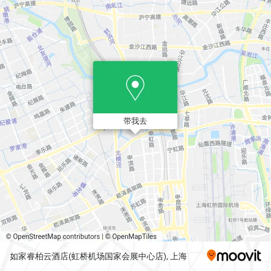 如家睿柏云酒店(虹桥机场国家会展中心店)地图