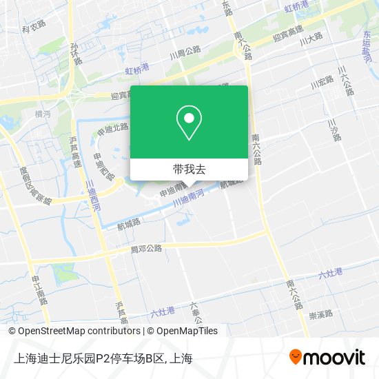 上海迪士尼乐园P2停车场B区地图