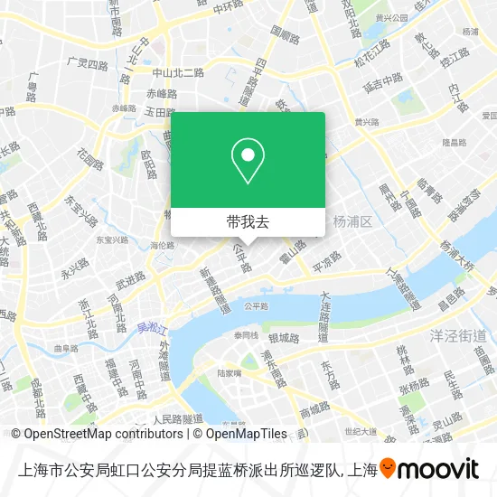 上海市公安局虹口公安分局提蓝桥派出所巡逻队地图