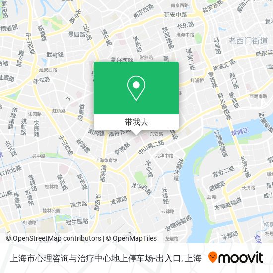 上海市心理咨询与治疗中心地上停车场-出入口地图