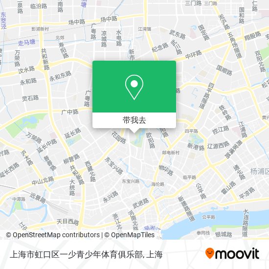 上海市虹口区一少青少年体育俱乐部地图