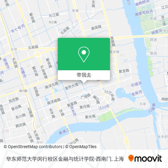 华东师范大学闵行校区金融与统计学院-西南门地图