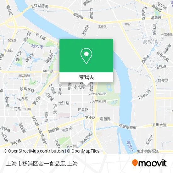 上海市杨浦区金一食品店地图