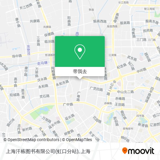 上海汗栋图书有限公司(虹口分站)地图