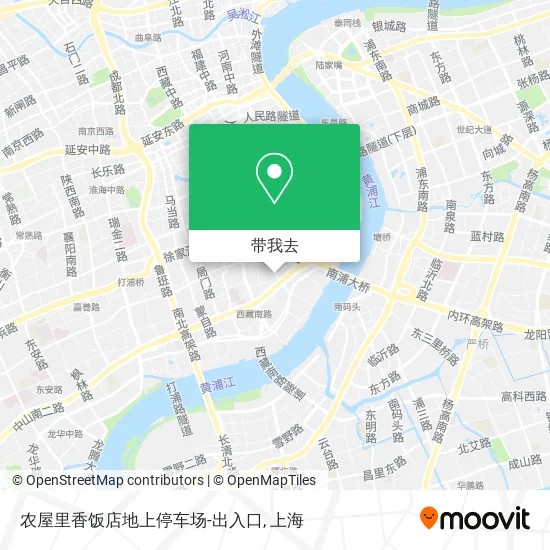 农屋里香饭店地上停车场-出入口地图