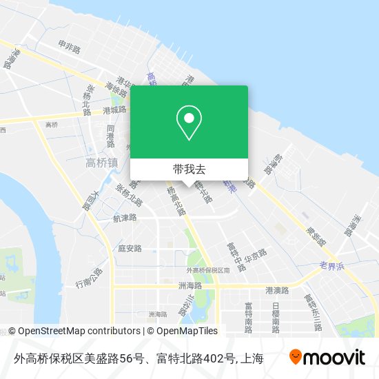 外高桥保税区美盛路56号、富特北路402号地图