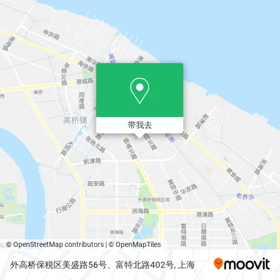 外高桥保税区美盛路56号、富特北路402号地图