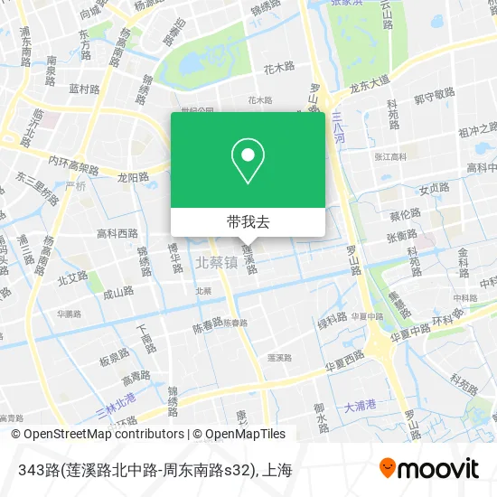 343路(莲溪路北中路-周东南路s32)地图