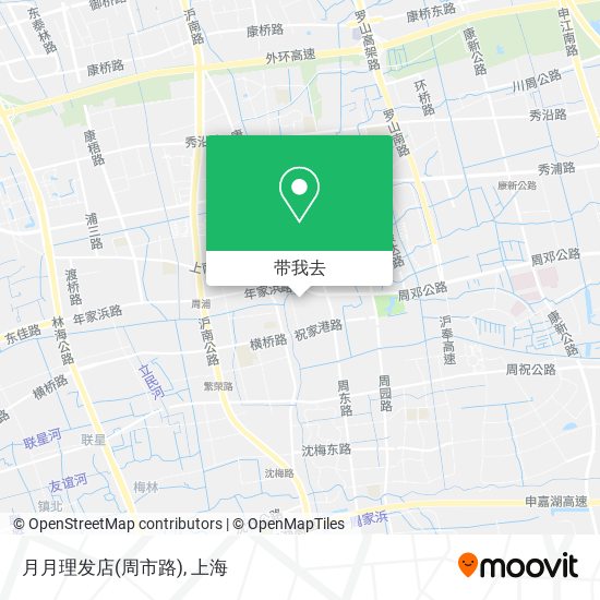 月月理发店(周市路)地图