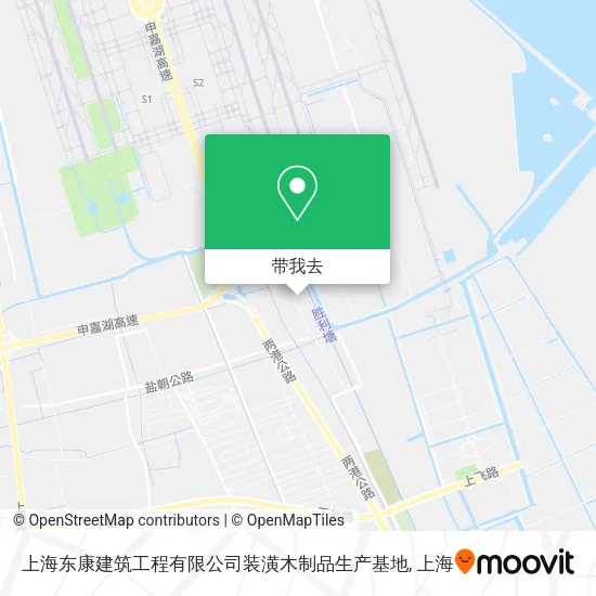上海东康建筑工程有限公司装潢木制品生产基地地图