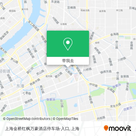 上海金桥红枫万豪酒店停车场-入口地图
