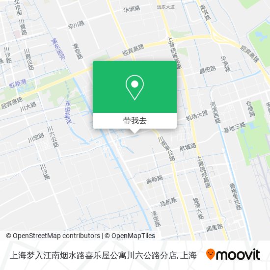 上海梦入江南烟水路喜乐屋公寓川六公路分店地图