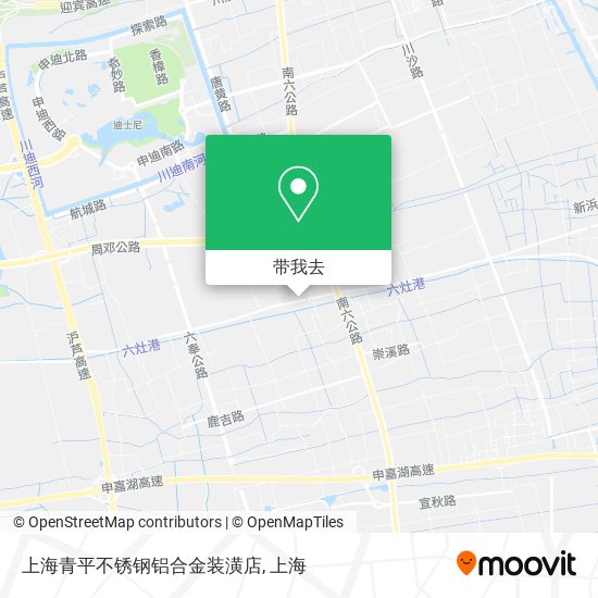 上海青平不锈钢铝合金装潢店地图