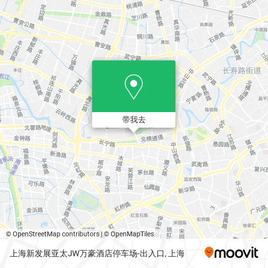 上海新发展亚太JW万豪酒店停车场-出入口地图