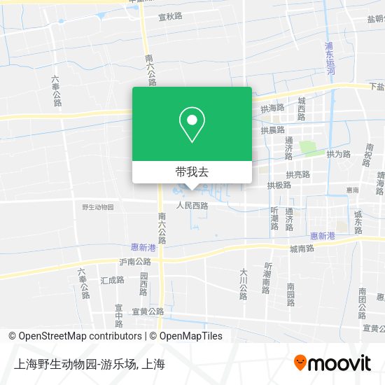 上海野生动物园-游乐场地图