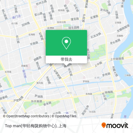 Top man(华轻梅陇购物中心)地图