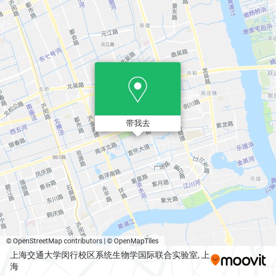 上海交通大学闵行校区系统生物学国际联合实验室地图