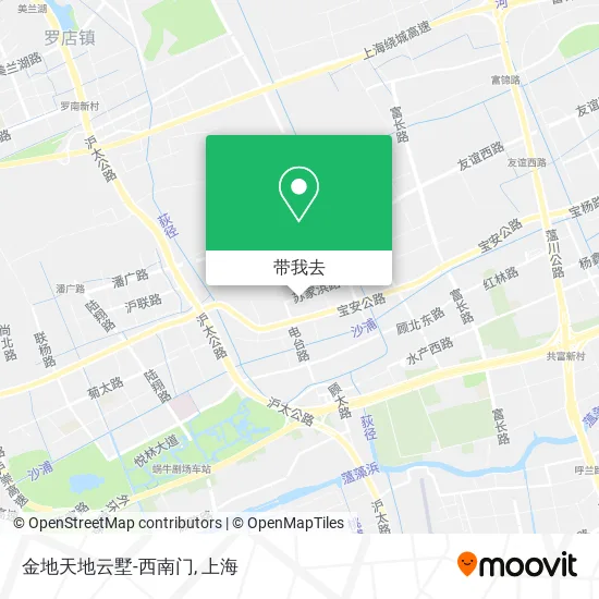 金地天地云墅-西南门地图