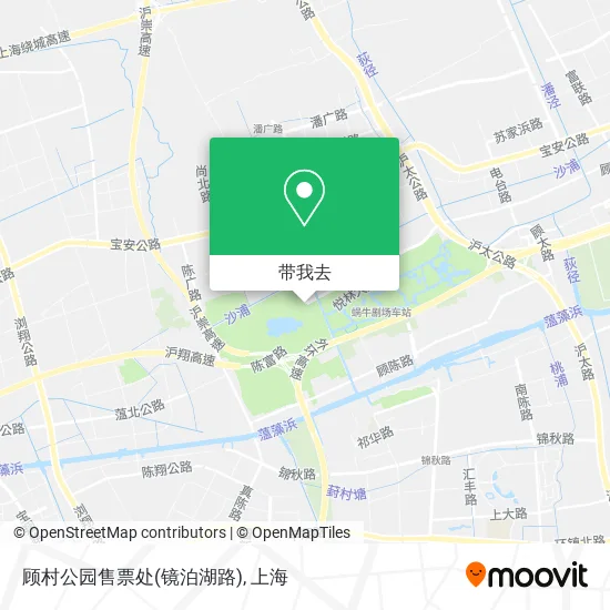 顾村公园售票处(镜泊湖路)地图