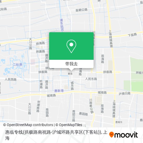 惠临专线(拱极路南祝路-沪城环路共享区(下客站))地图