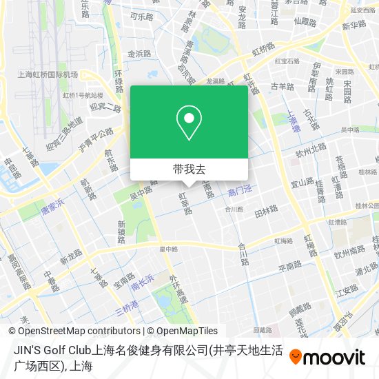 JIN'S Golf Club上海名俊健身有限公司(井亭天地生活广场西区)地图