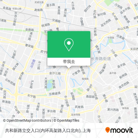 共和新路立交入口(内环高架路入口北向)地图