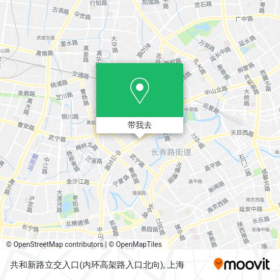 共和新路立交入口(内环高架路入口北向)地图