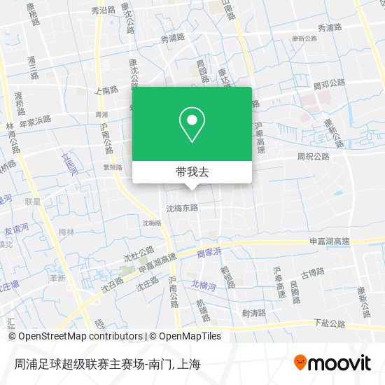 周浦足球超级联赛主赛场-南门地图