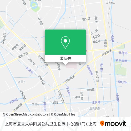 上海市复旦大学附属公共卫生临床中心(西1门)地图