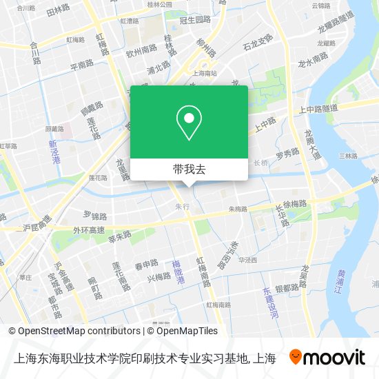 上海东海职业技术学院印刷技术专业实习基地地图