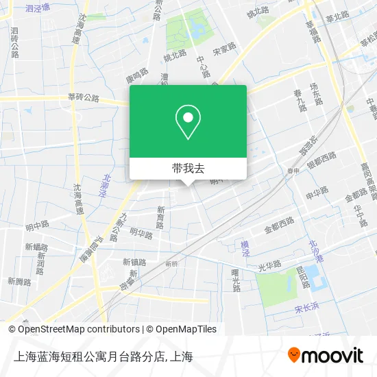 上海蓝海短租公寓月台路分店地图