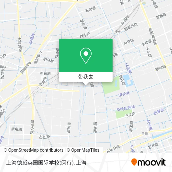 上海德威英国国际学校(闵行)地图