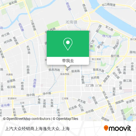 上汽大众经销商上海逸先大众地图