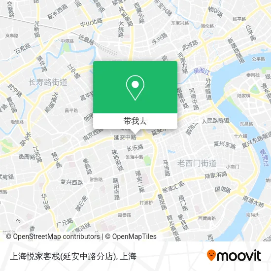 上海悦家客栈(延安中路分店)地图